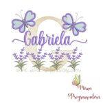 Matriz de Bordado Jardim Lavanda Gabriela