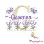 Matriz de Bordado Jardim Lavanda Giovanna