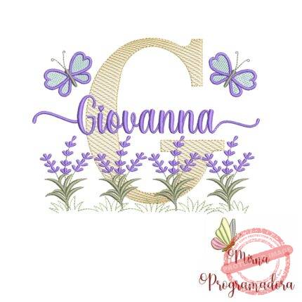 Matriz de Bordado Jardim Lavanda Giovanna