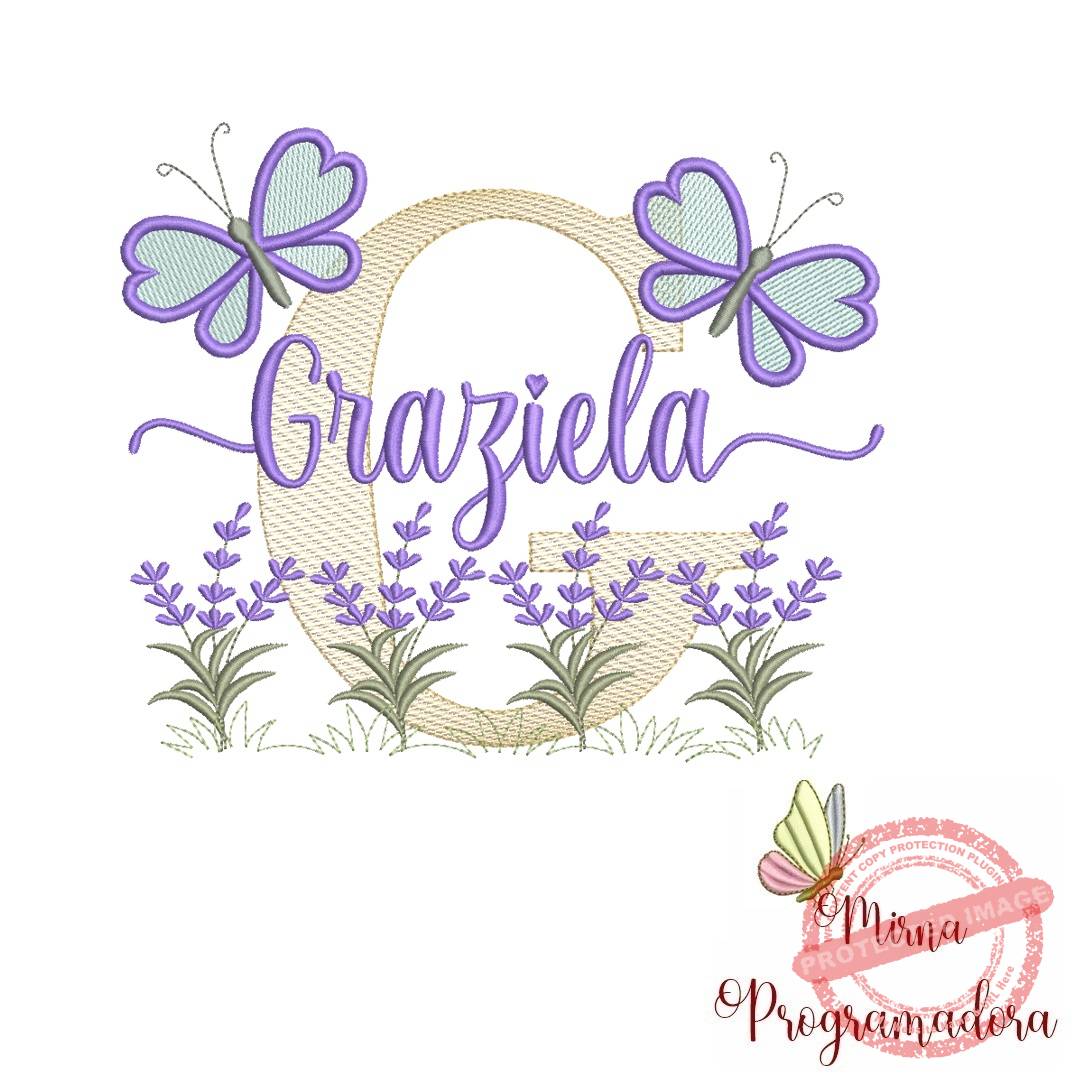 matriz de bordado graziela Matriz de Bordado Jardim Lavanda Graziela - Imagem 1