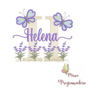 Matriz de Bordado Jardim Lavanda Helena