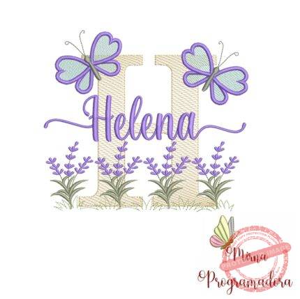 Matriz de Bordado Jardim Lavanda Helena