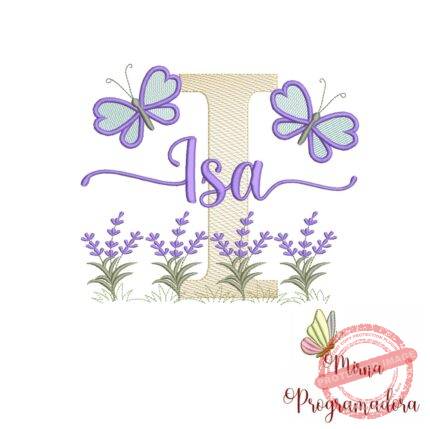 Matriz de Bordado Jardim Lavanda Isa
