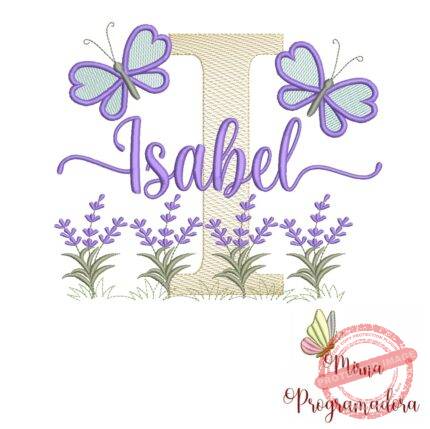 Matriz de Bordado Jardim Lavanda Isabel