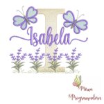 Matriz de Bordado Jardim Lavanda Isabela