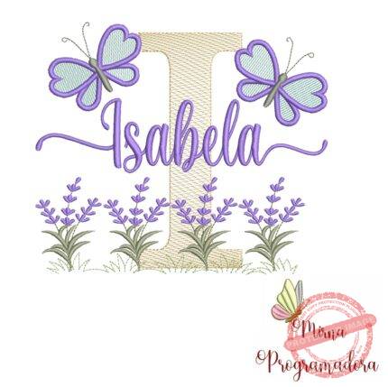 Matriz de Bordado Jardim Lavanda Isabela