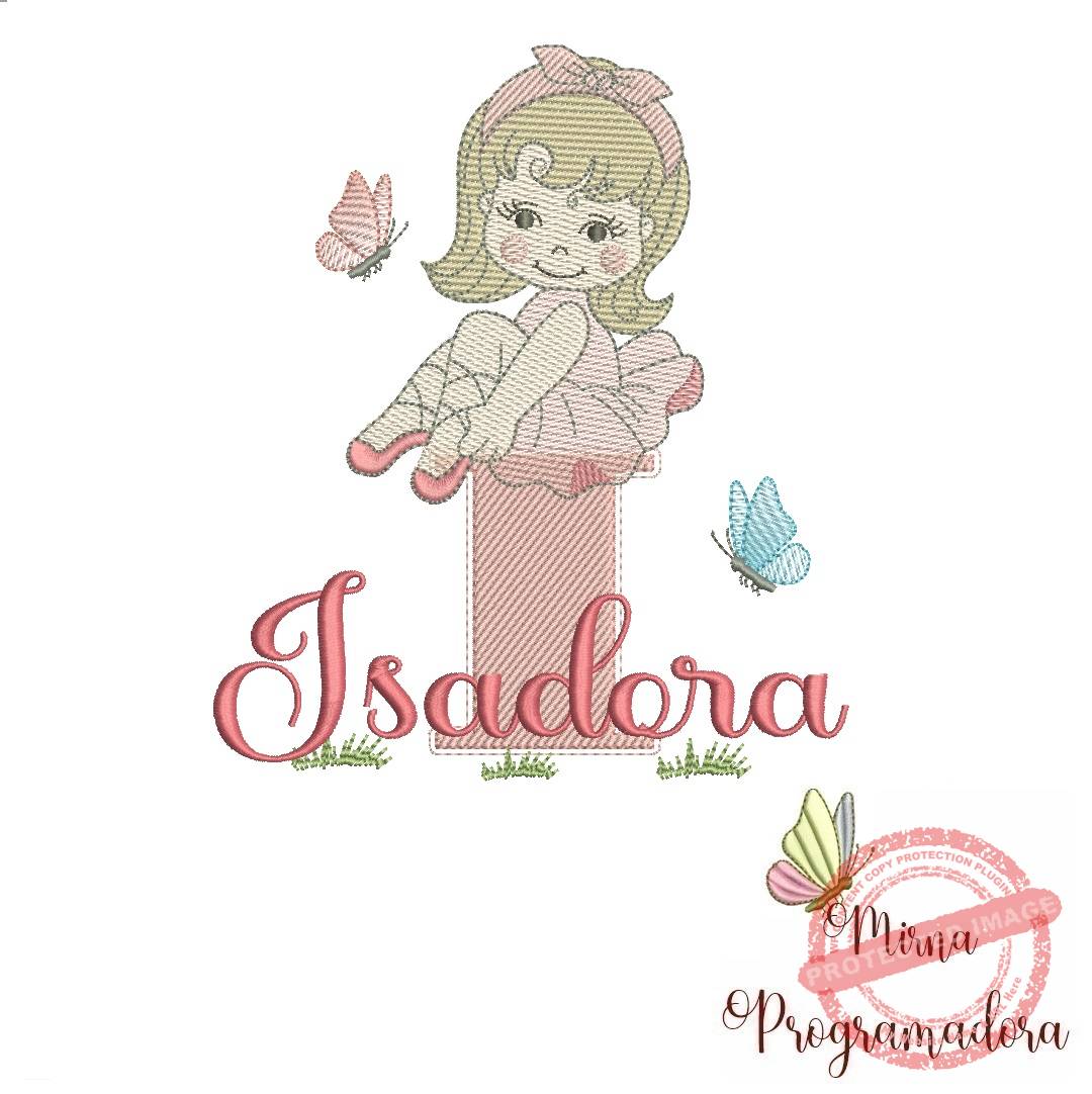 matriz de bordado isadora Matriz de Bordado Isadora bailarina - Imagem 1
