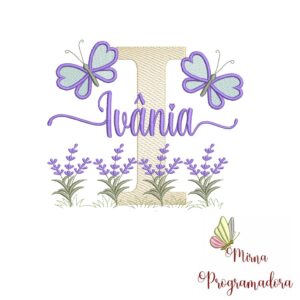 Matriz de Bordado Jardim Lavanda Ivânia