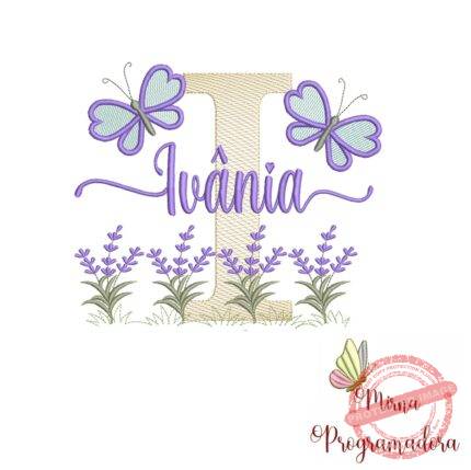 Matriz de Bordado Jardim Lavanda Ivânia
