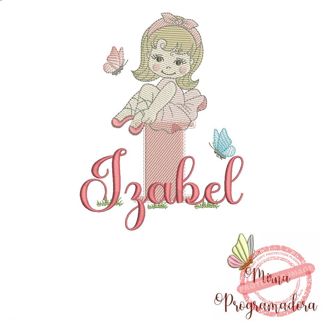 matriz de bordado izabel Matriz de Bordado Izabel bailarina - Imagem 1