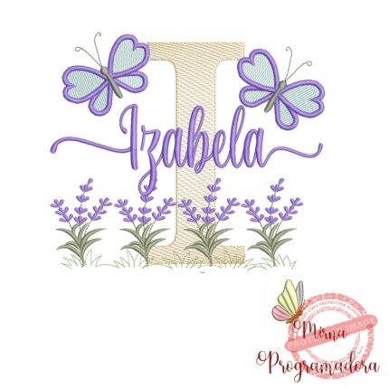 Matriz de Bordado Jardim Lavanda Izabela