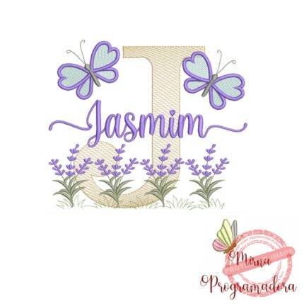 Matriz de Bordado Jardim Lavanda Jasmim