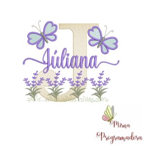 Matriz de Bordado Jardim Lavanda Júliana