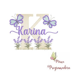 Matriz de Bordado Jardim Lavanda Karina