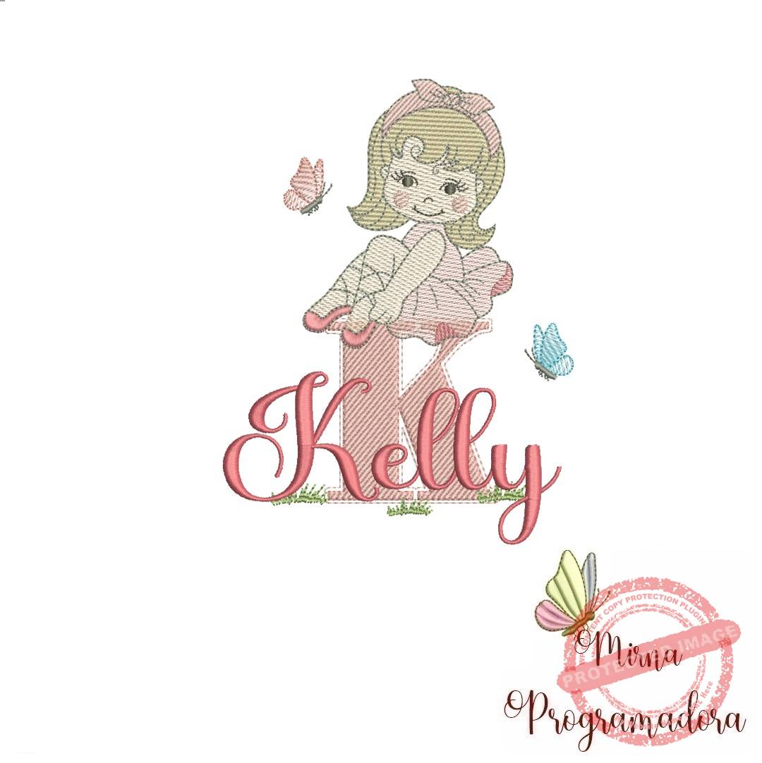 matriz de bordado kelly Matriz de Bordado Kelly bailarina - Imagem 1