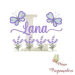 Matriz de Bordado Jardim Lavanda Lana