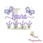 Matriz de Bordado Jardim Lavanda Laura
