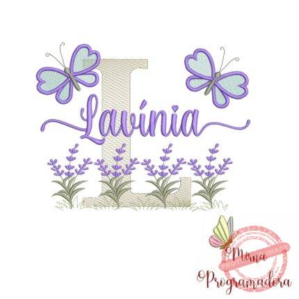Matriz de Bordado Jardim Lavanda Lavínia