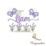 Matriz de Bordado Jardim Lavanda Liam