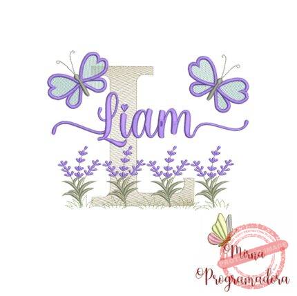 Matriz de Bordado Jardim Lavanda Liam