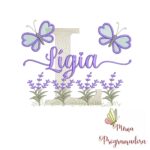 Matriz de Bordado Jardim Lavanda Lígia