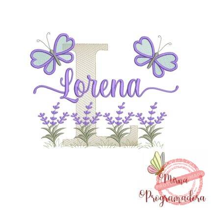Matriz de Bordado Jardim Lavanda Lorena