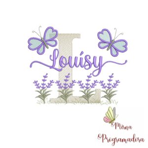 Matriz de Bordado Jardim Lavanda Louísy