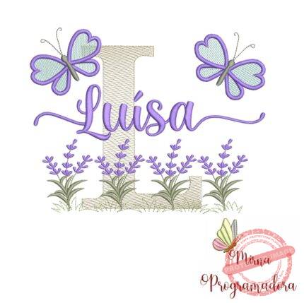 Matriz de Bordado Jardim Lavanda Luísa