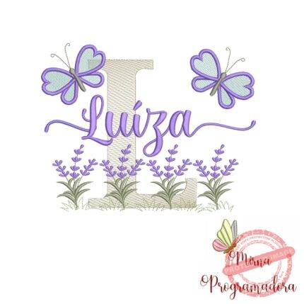 Matriz de Bordado Jardim Lavanda Luíza