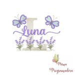 Matriz de Bordado Jardim Lavanda Luna