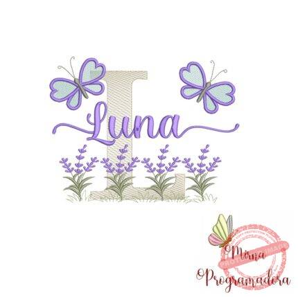 Matriz de Bordado Jardim Lavanda Luna