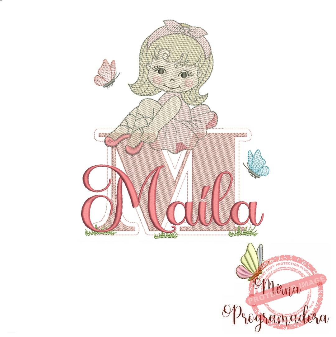 matriz de bordado maila Matriz de Bordado Maíla bailarina - Imagem 1