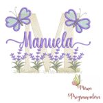 Matriz de Bordado Jardim Lavanda Manuela