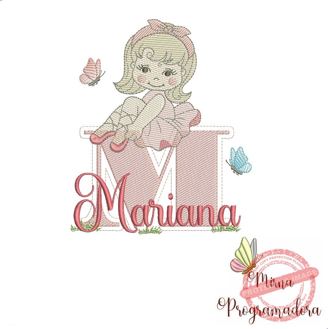 matriz de bordado manuella mariana Matriz de Bordado Mariana bailarina - Imagem 1