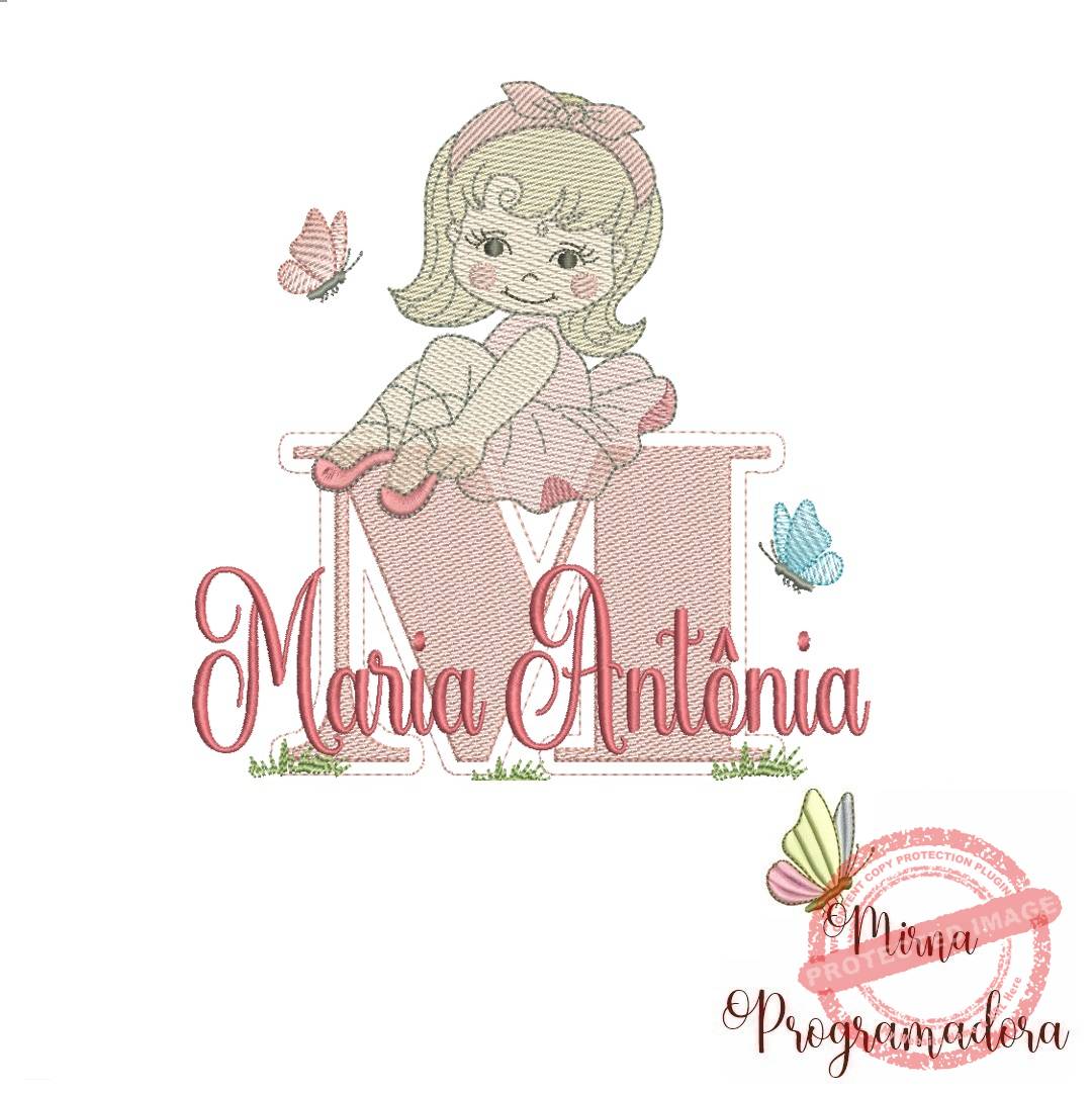 matriz de bordado maria antonia Matriz de Bordado Maria Antônia bailarina - Imagem 1