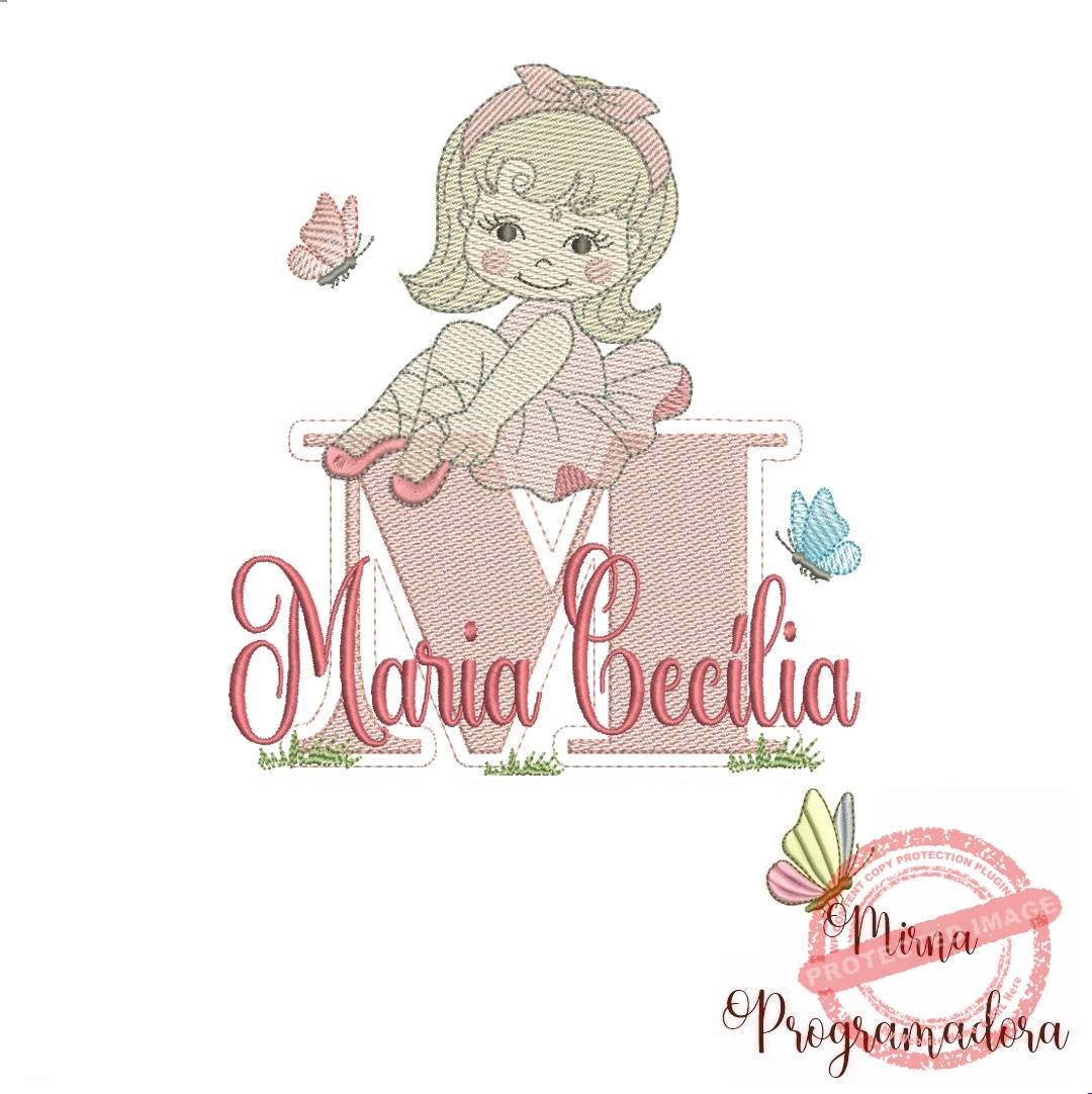matriz de bordado maria cecilia Matriz de Bordado Maria Cecília bailarina - Imagem 1