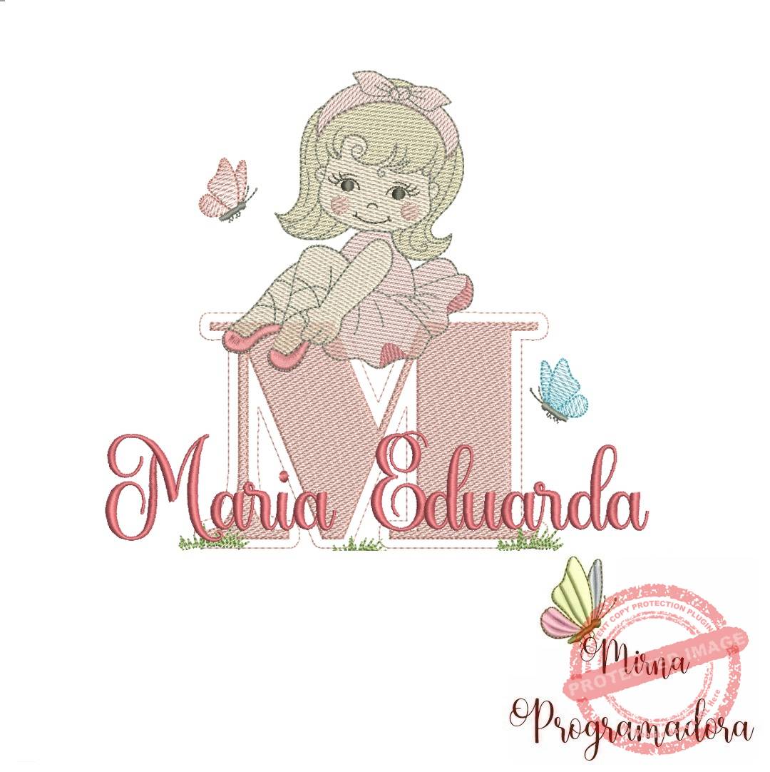matriz de bordado maria eduarda Matriz de Bordado Maria Eduarda bailarina - Imagem 1