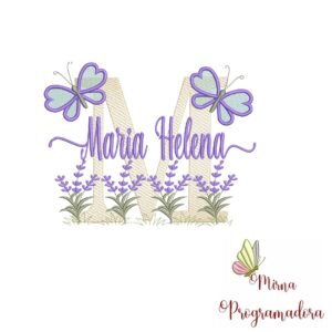 Matriz de Bordado Jardim Lavanda Maria Helena