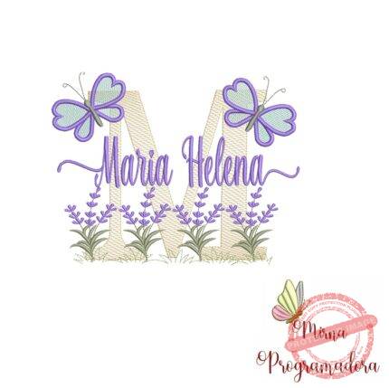 Matriz de Bordado Jardim Lavanda Maria Helena