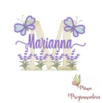 Matriz de Bordado Jardim Lavanda Marianna
