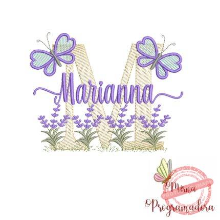 Matriz de Bordado Jardim Lavanda Marianna