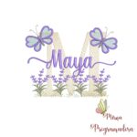 Matriz de Bordado Jardim Lavanda Maya