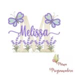 Matriz de Bordado Jardim Lavanda Melissa
