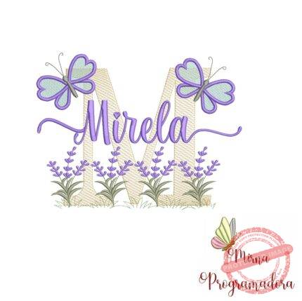 Matriz de Bordado Jardim Lavanda Mirela