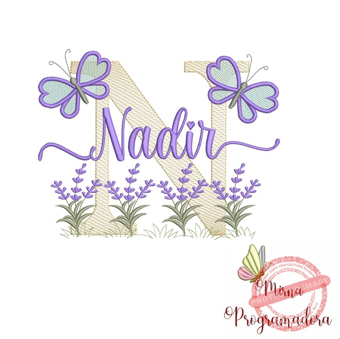matriz de bordado nadir Matriz de Bordado Jardim Lavanda Nadir - Imagem 1