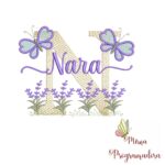 Matriz de Bordado Jardim Lavanda Nara