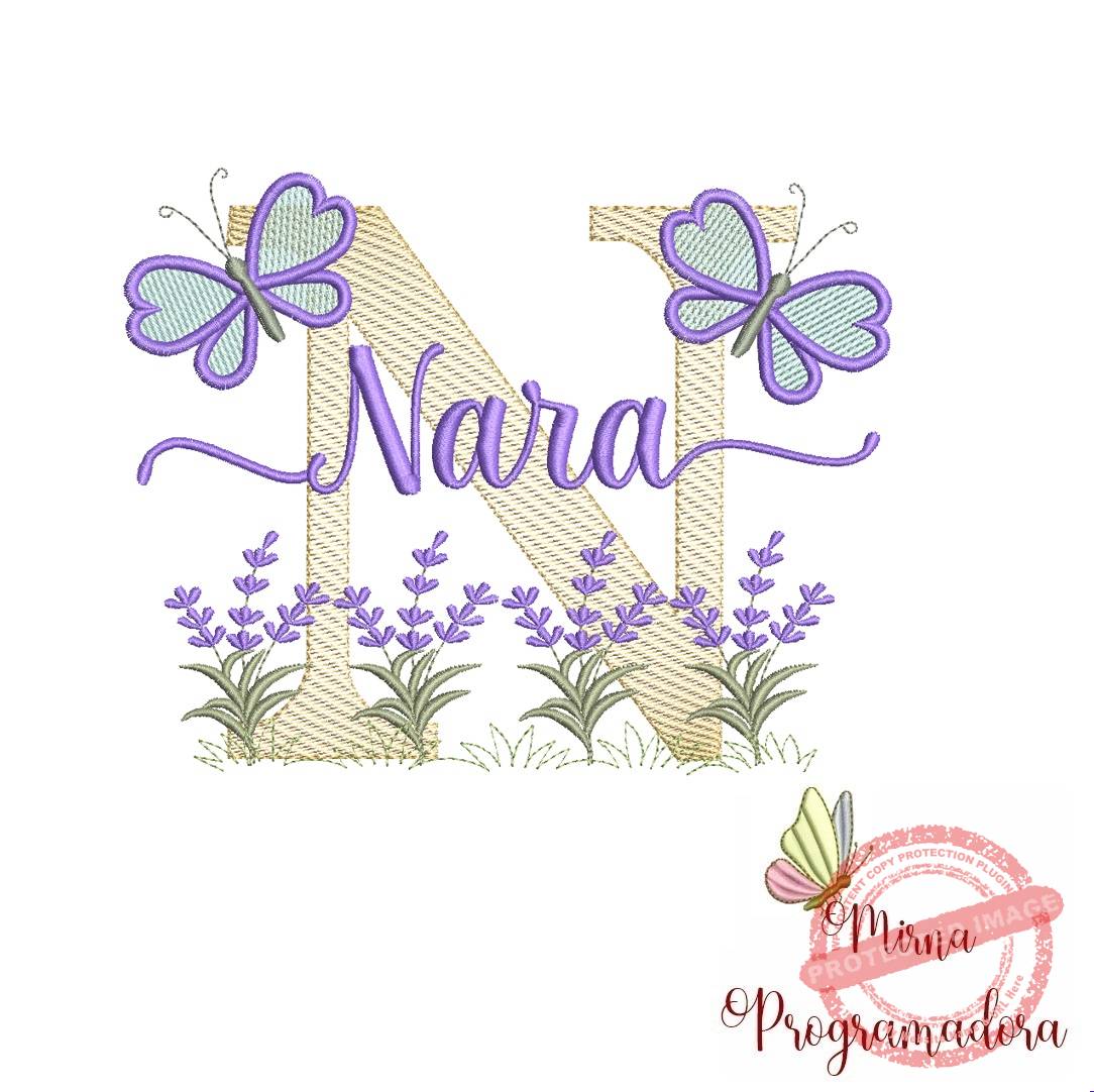 matriz de bordado nara Matriz de Bordado Jardim Lavanda Nara - Imagem 1