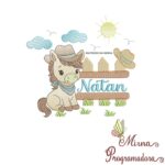 Matriz de Bordado Cenário Cavalinho Nome Natan