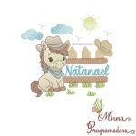 Matriz de Bordado Cenário Cavalinho Nome Natanael
