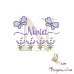 Matriz de Bordado Jardim Lavanda Nívia
